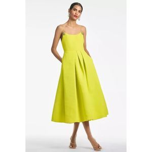 Sachin + Babi Lime Yellow Midi Dress